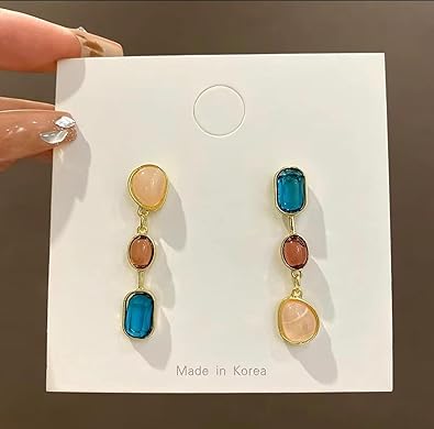 bold Mismatched Drop Earrings