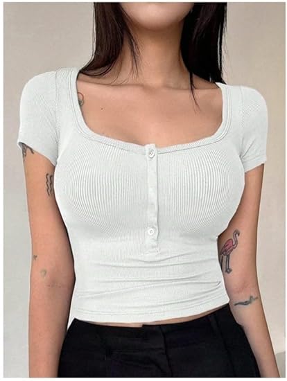 JC JUMMY COUTUREWomen's Quarter Button Half Sleeve Shirt - Stylish - Image 4