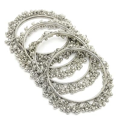 Beautiful Silver cuff bangle for Navratri Festival