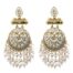 White Beaded Earrings
