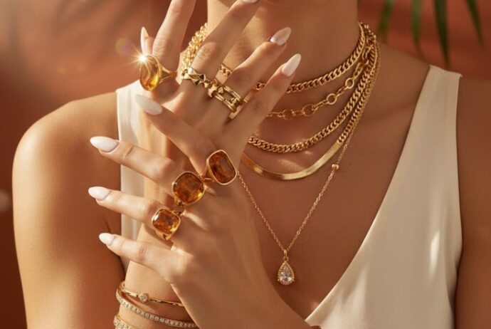 Gold jewellery stacking ideas✨️